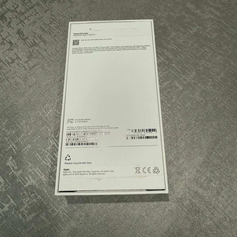 iPhone 16 Pro Max Empty box only